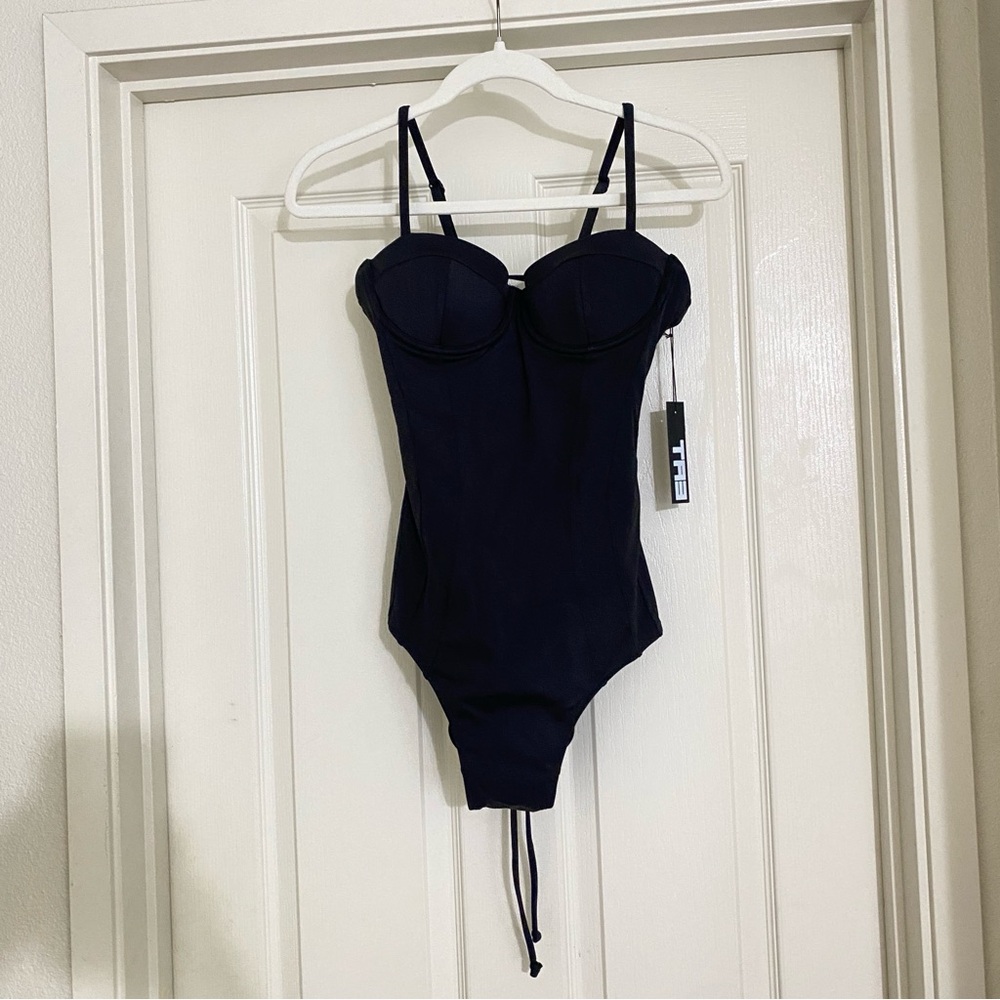 BNWT beautiful black TA3 Large-regular-Long- A cup push up/ removable pads.